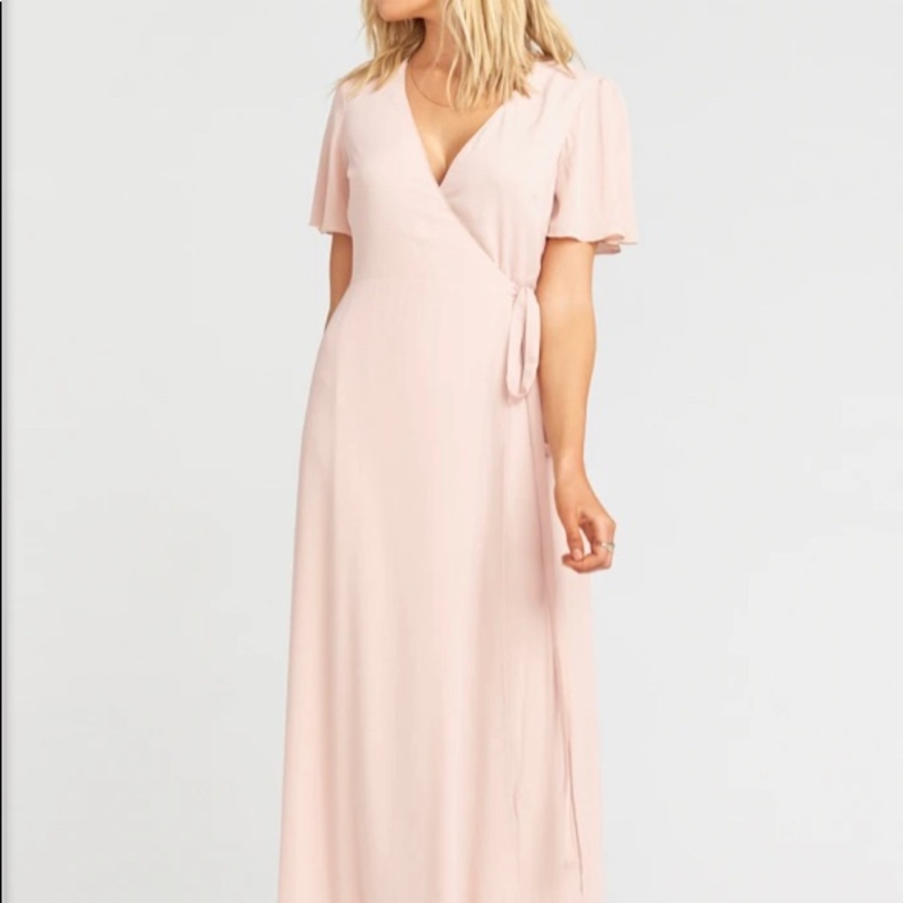 Show Me Your Mumu Noelle Flutter Dress in Blush